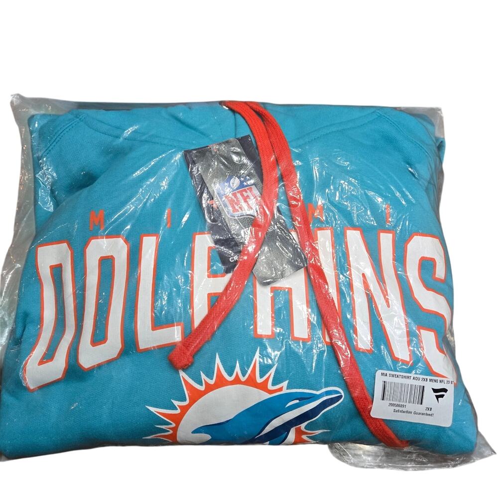 New sealed unopened Miami Dolphins NFL hoodie men's size  2XB (2xl big)